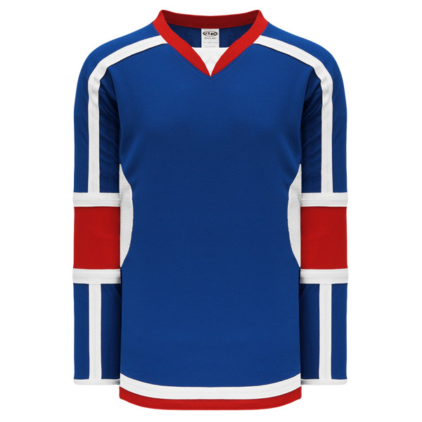 red white blue hockey jersey