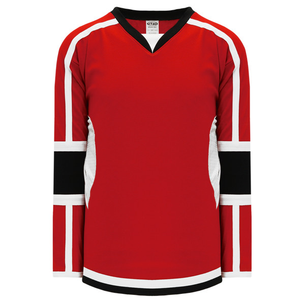 red black white hockey jersey