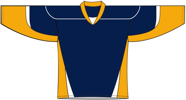 Blue Hockey Jersey With Yellow Stripes SVG PNG JPG Hockey 