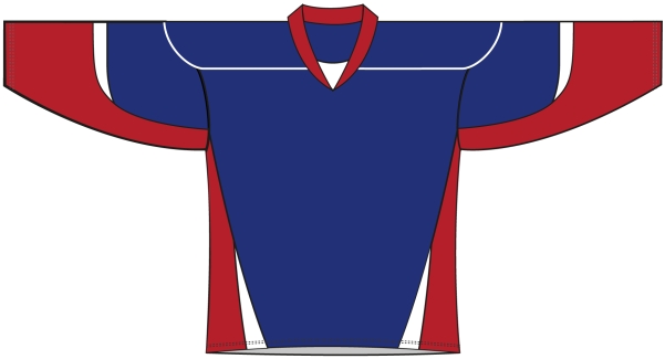 red white blue hockey jersey