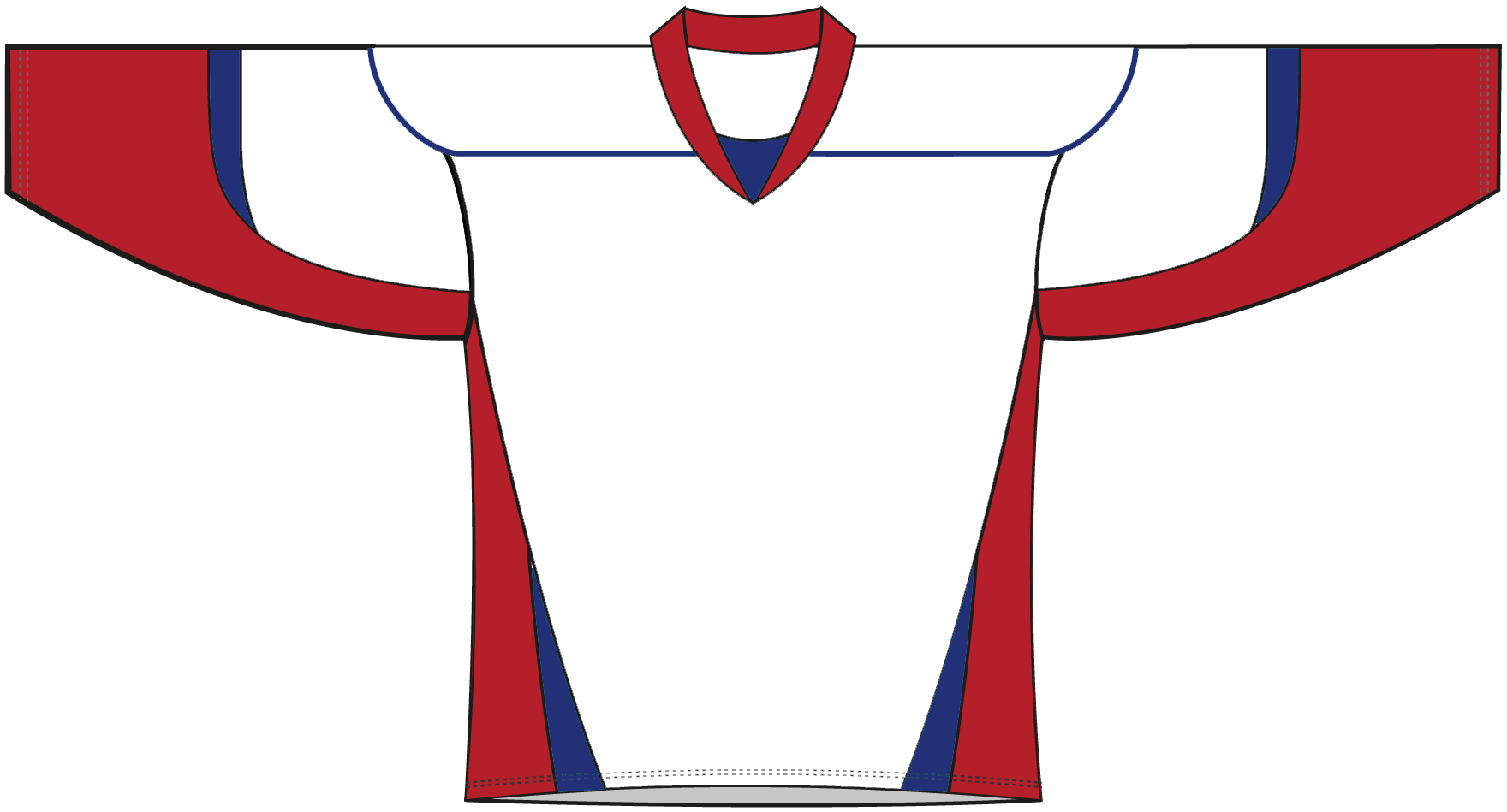 red white and blue hockey jerseys