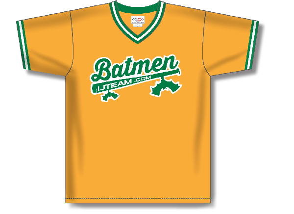 green and gold baseball jerseys